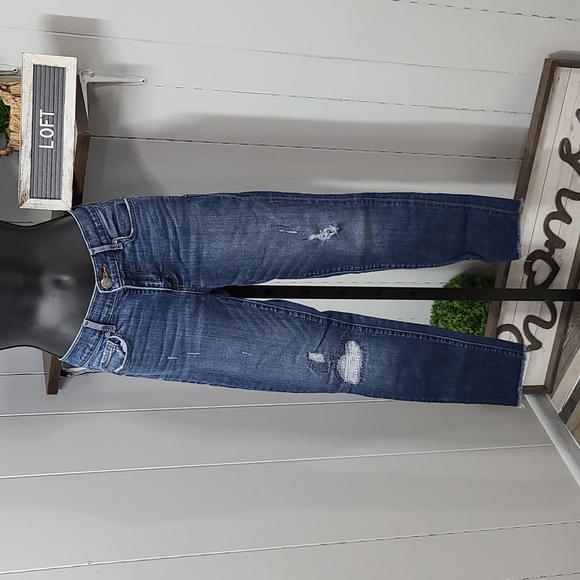LOFT Modern Skinny Distressed Jeans - 2 - Picture 4 of 14